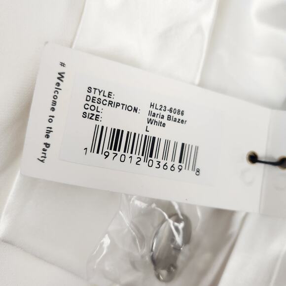 Retrofete Ilaria Blazer Dress White Size Large Bridal Wedding NWT Double Breast - Picture 11 of 15